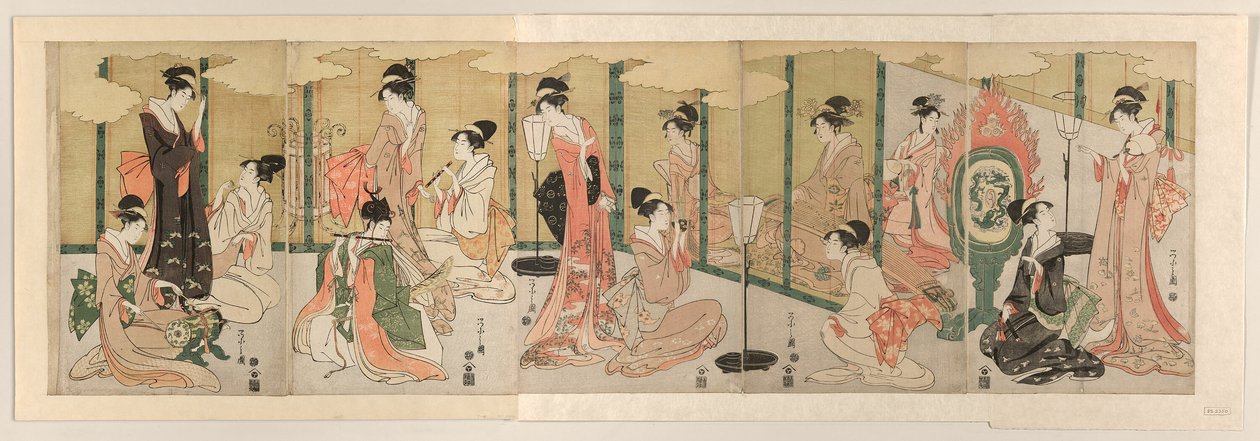 Parody of The Book of Joruri by Chobunsai Eishi