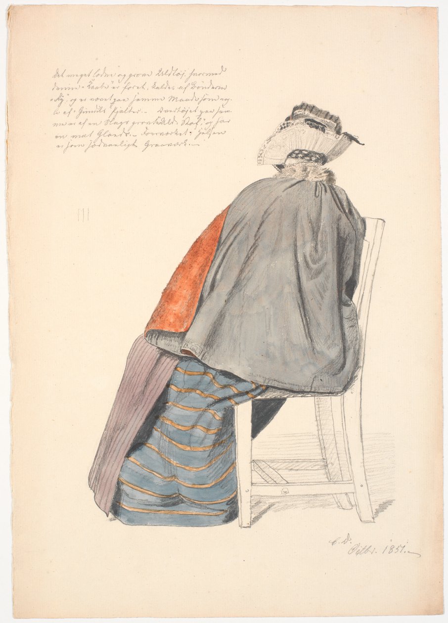 Seated Woman Seen from the Back by Christen Dalsgaard