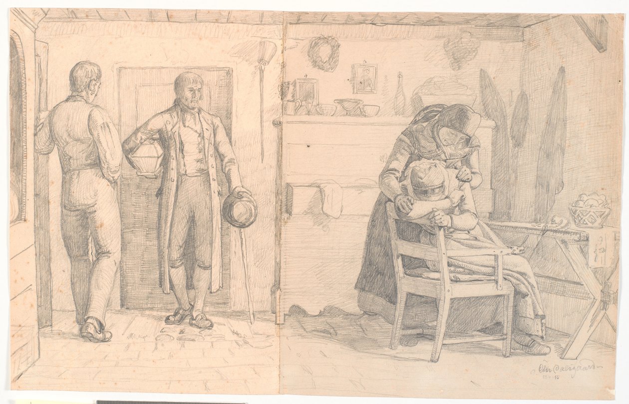 The Carpenter Bringing the Coffin to the Dead Child by Christen Dalsgaard
