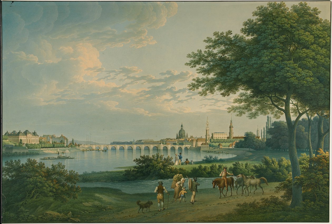 View of Dresden by Christian Gottlob Hammer