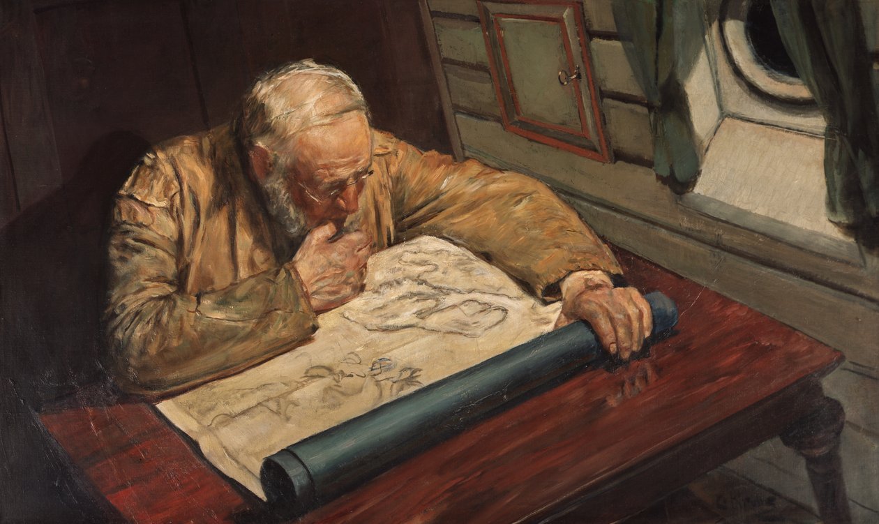 In The Chart House by Christian Krohg