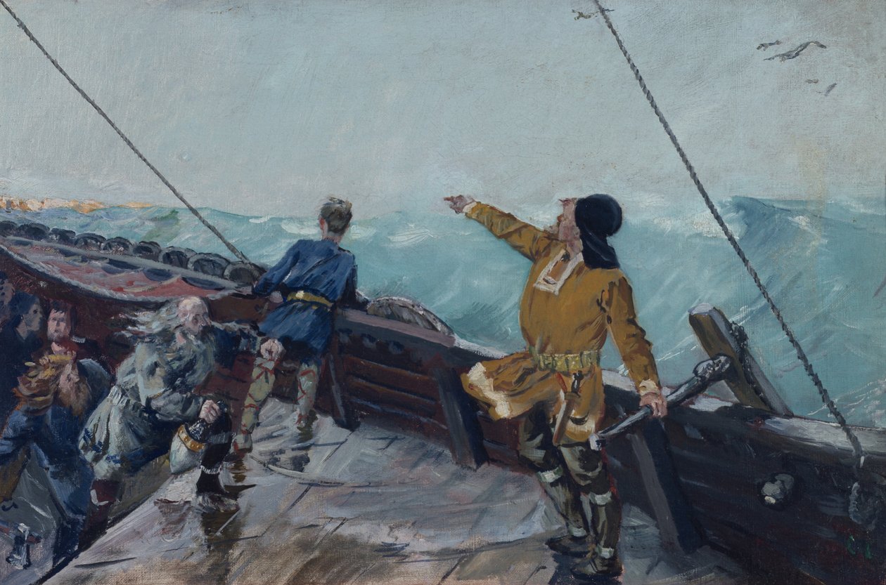 Leiv Eiriksson Discovers America by Christian Krohg