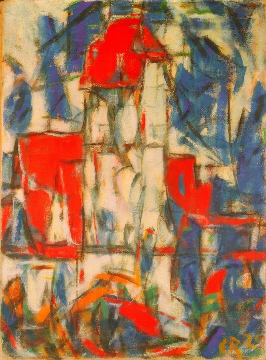 Dinkelsbühl (Cityscape with Tower) by Christian Rohlfs