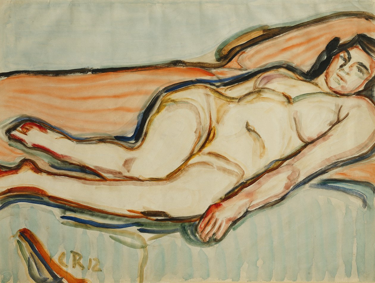 Reclining Nude by Christian Rohlfs