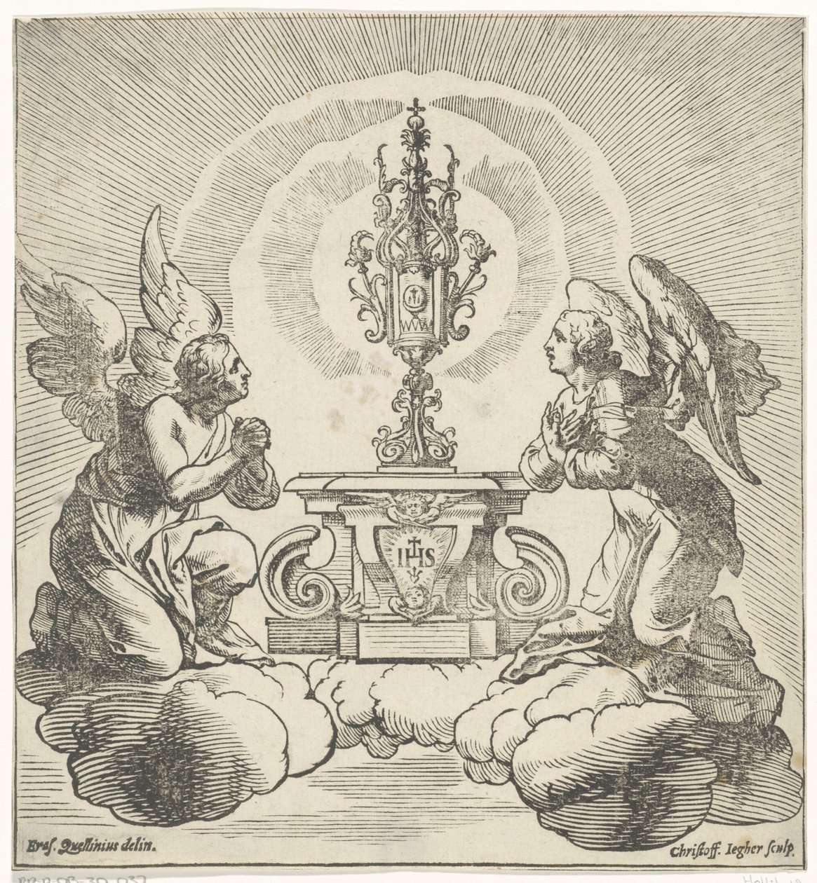 Two Angels Adoring the Host by Christoffel Jegher