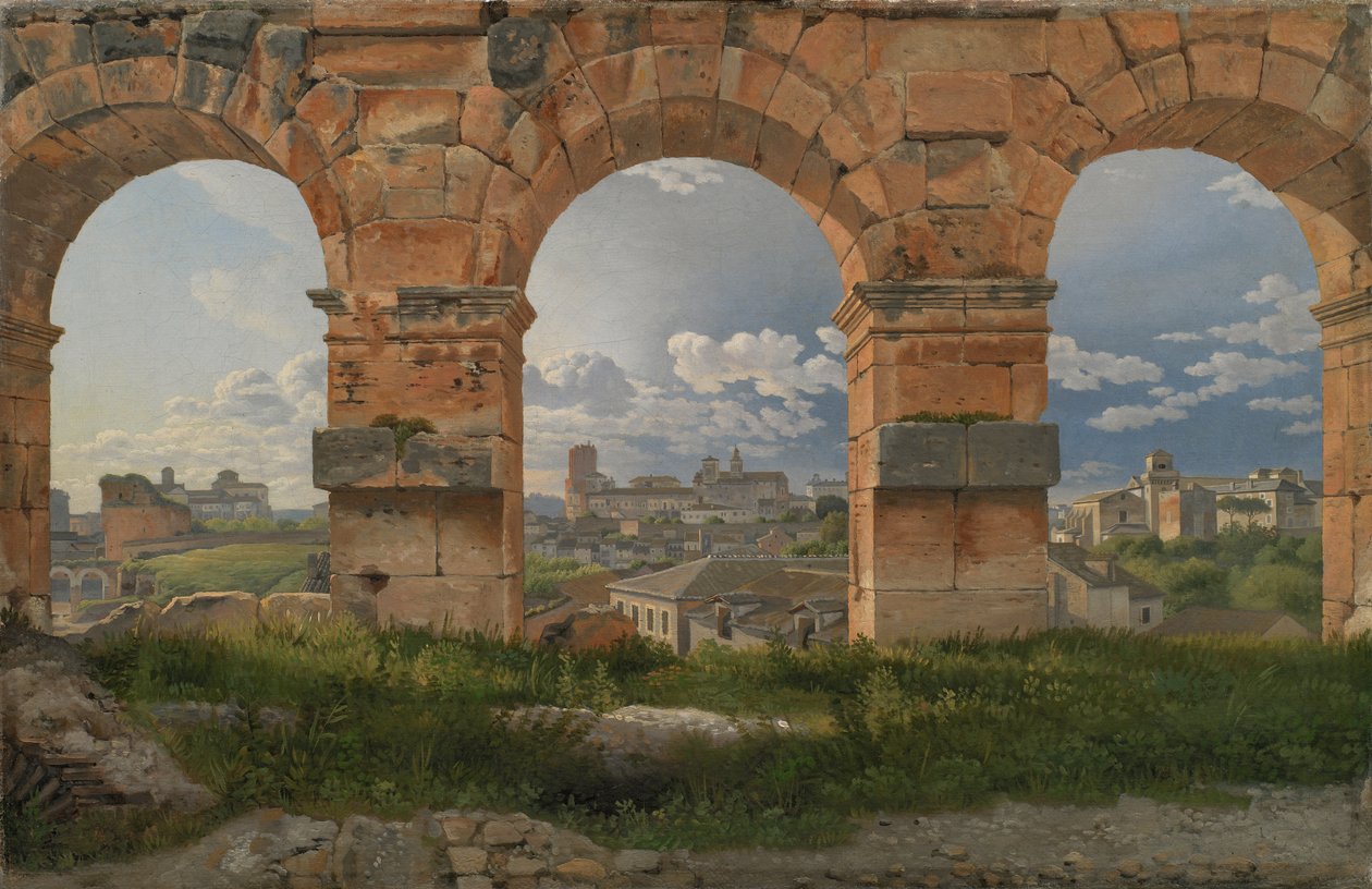 A View through Three Arches of the Third Storey of the Colosseum by Christoffer Wilhelm Eckersberg