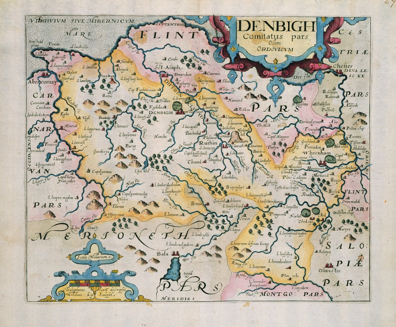 Map of Denbigh and Flint, from 