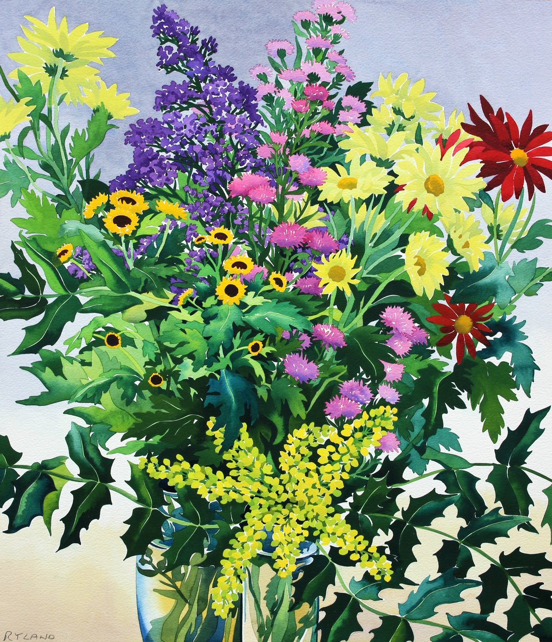 Winter Flowers and Leaves by Christopher Ryland