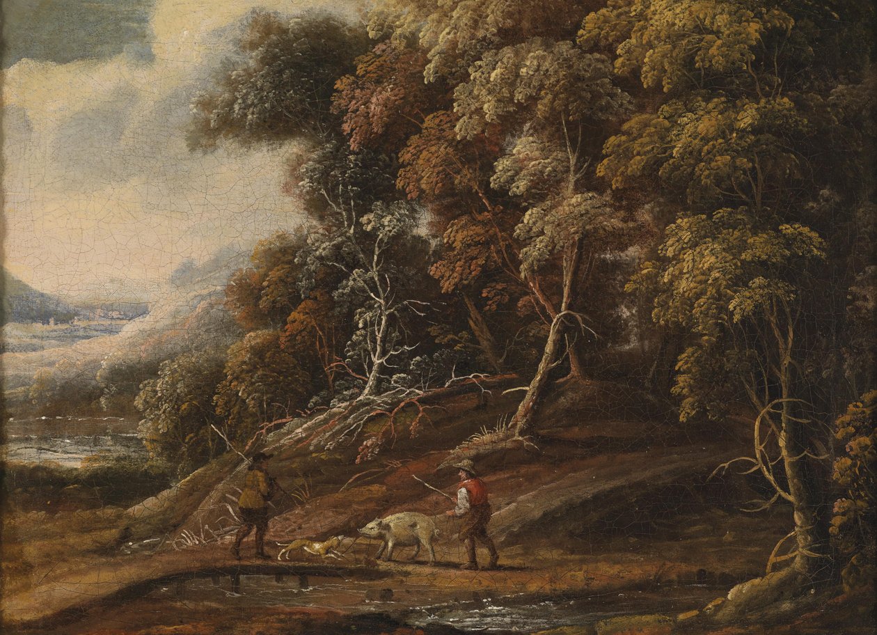 Encounter at the Forest Edge by Circle of Denis van Alsloot