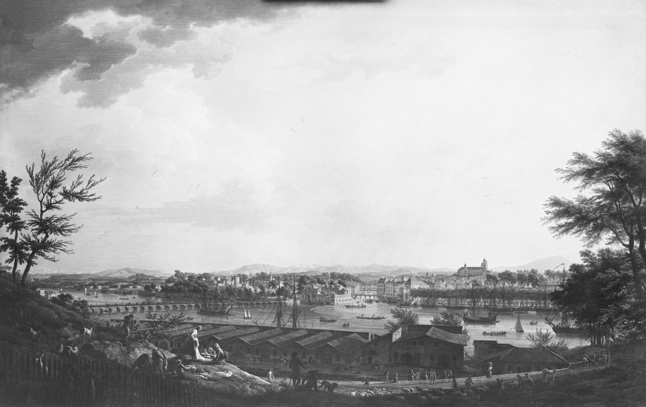 View of Bayonne seen from halfway down the citadel by Claude Joseph Vernet