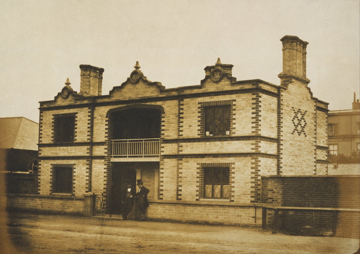 The Great Exhibition, 1851 - Model House for Families designed by HRH Prince Albert by Claude Marie Ferrier