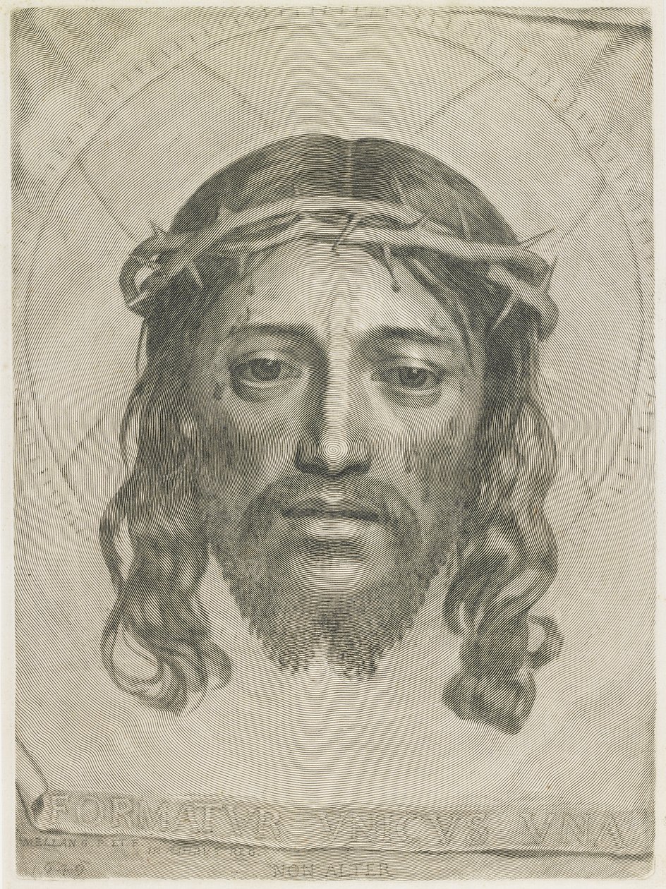 The Sudarium of Saint Veronica by Claude Mellan