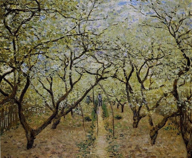 Flowering Orchard by Claude Monet
