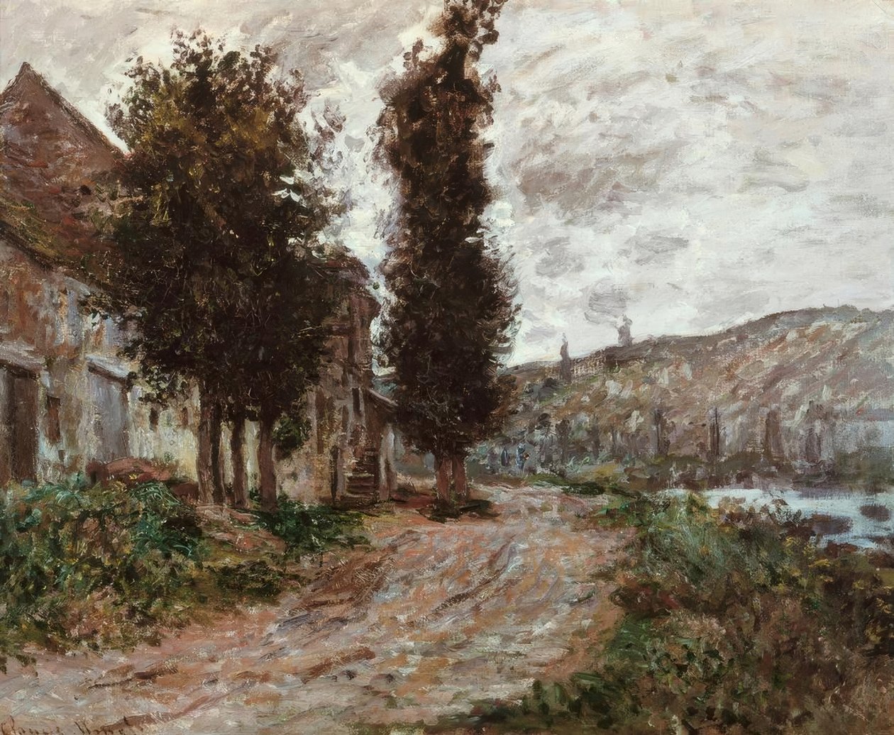 Towpath at Lavacourt by Claude Monet