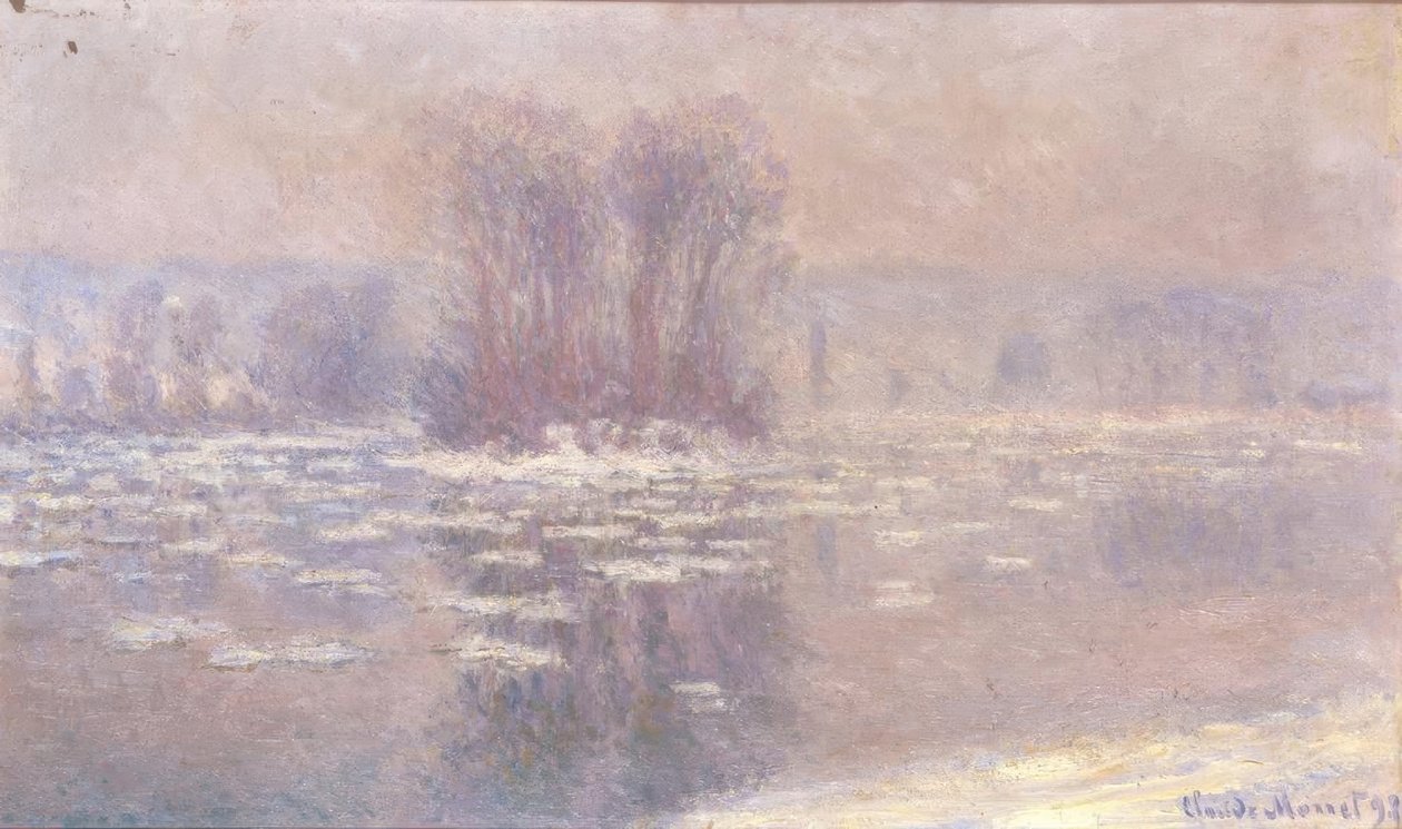Ice at Bennecourt by Claude Monet