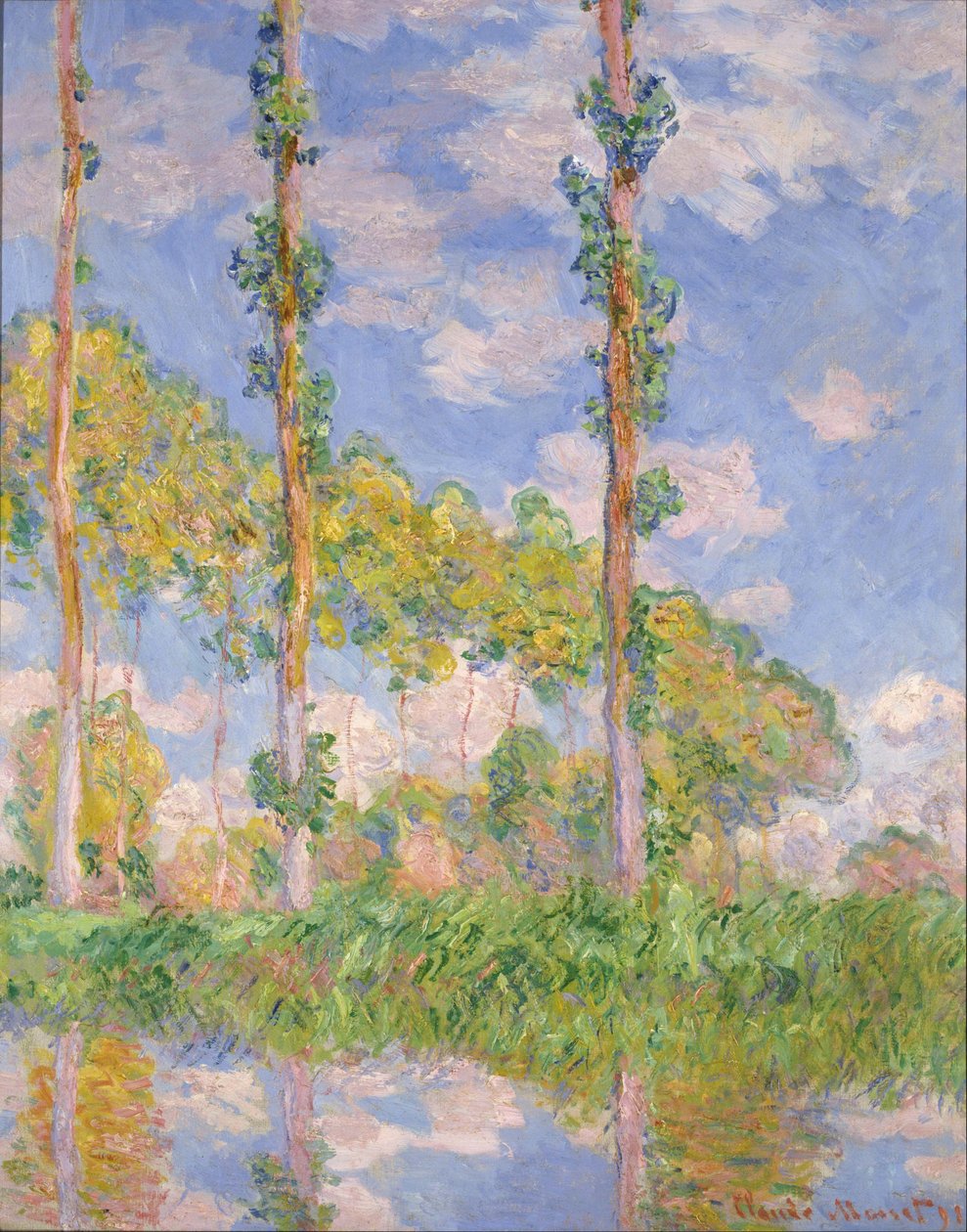 Poplars in the Sun by Claude Monet