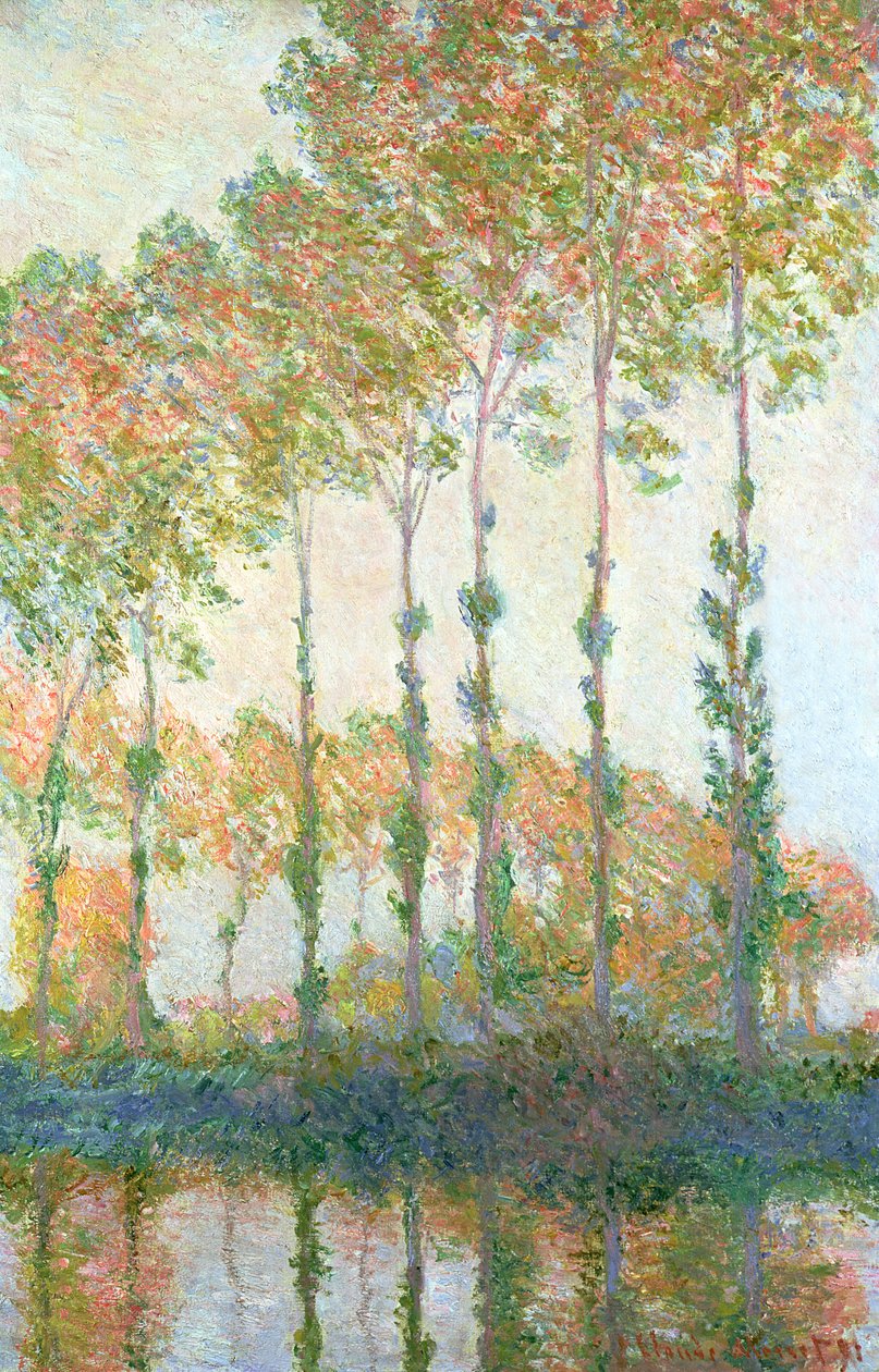 Poplars on the Banks of the Epte, Autumn, 1891 by Claude Monet