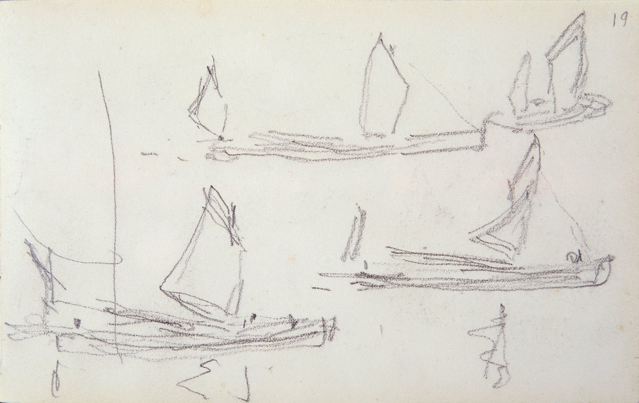 Study for London series, Boats on the Thames by Claude Monet