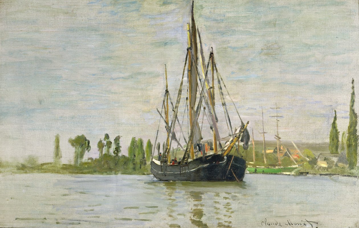 The Chasse-Marée at Anchor, c.1871-72 by Claude Monet