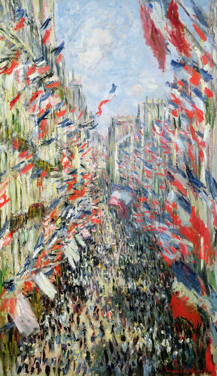 The Rue Montorgueil, Paris, Celebration of June 30, 1878 by Claude Monet