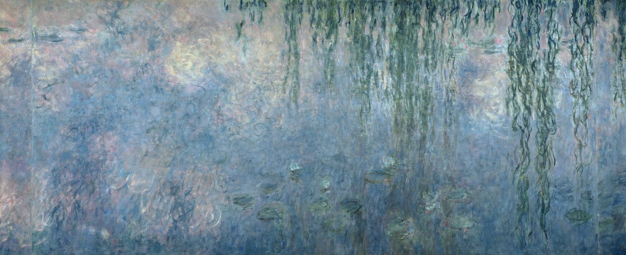 Waterlilies: Morning with Weeping Willows (detail) by Claude Monet