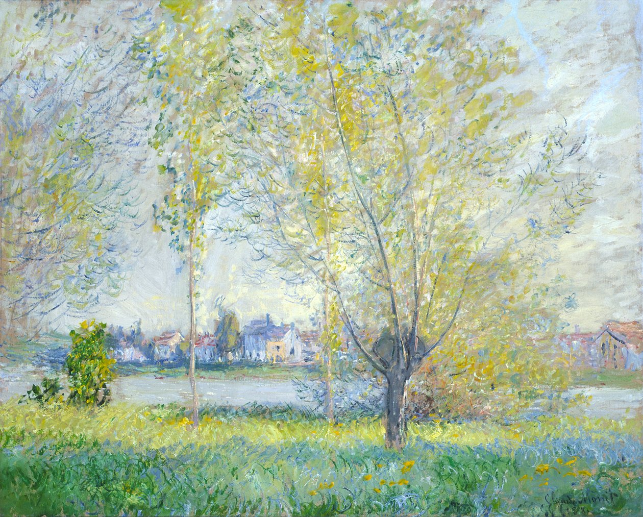 Willows at Vetheuil, 1880 by Claude Monet