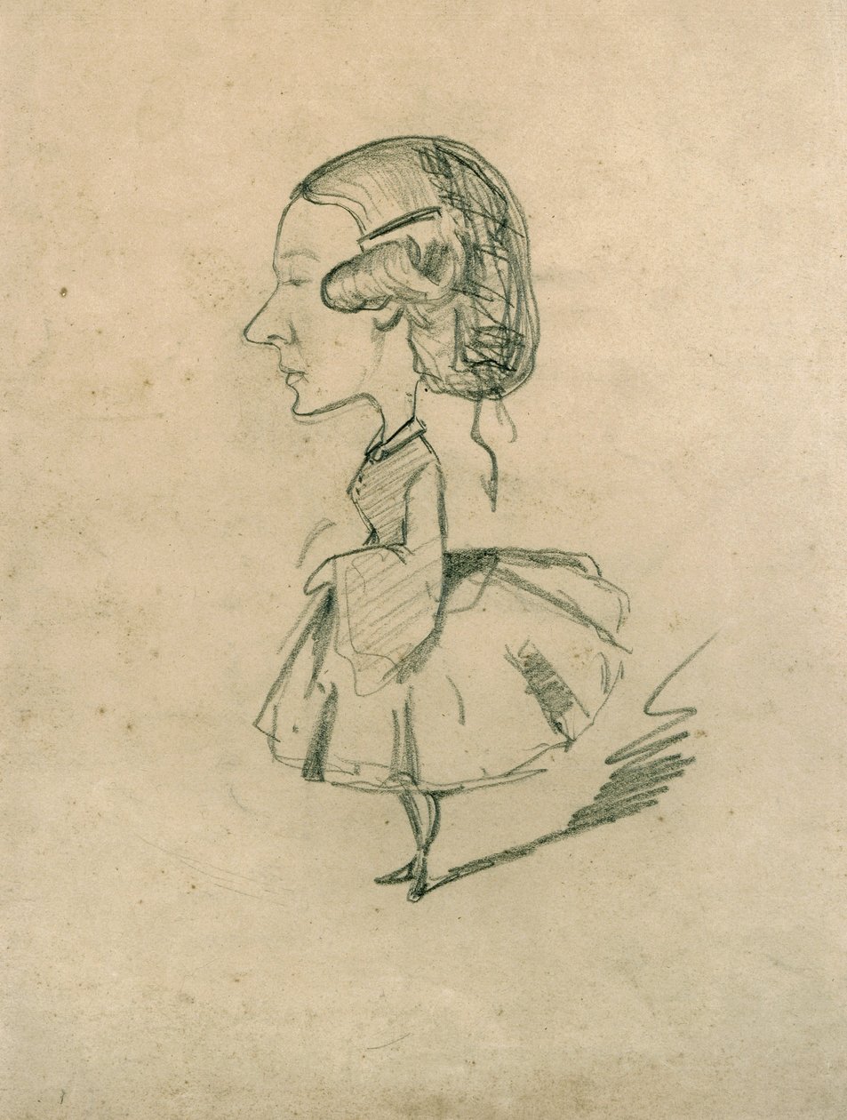 Young girl in profile with a sharp nose by Claude Monet