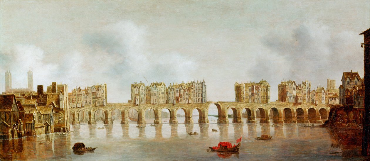 View of London Bridge by Claude de Jongh
