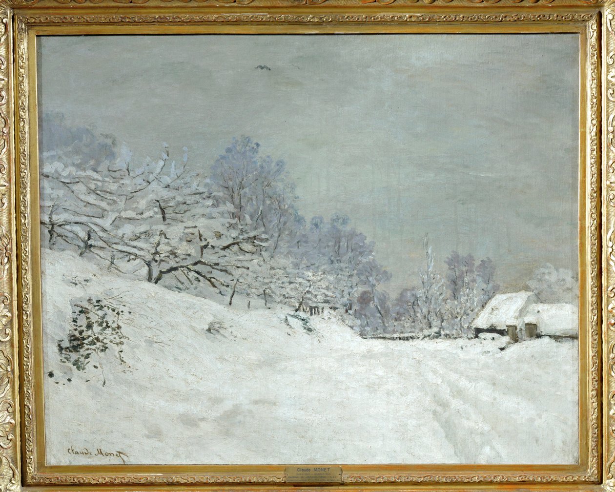 Surroundings of Honfleur. Snow by Claude (follower of) Monet