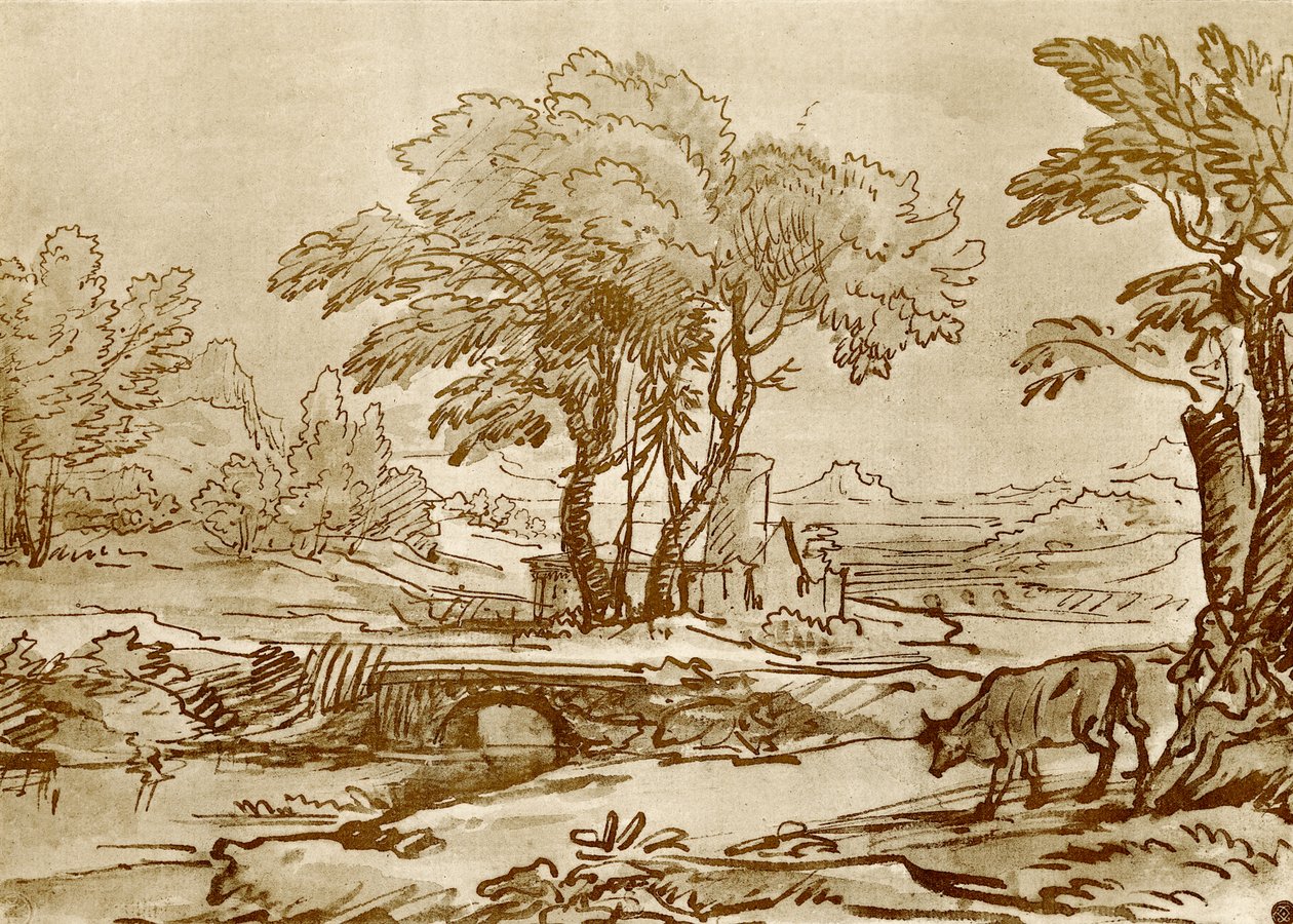 Landscape with Bridge by Claude Lorrain