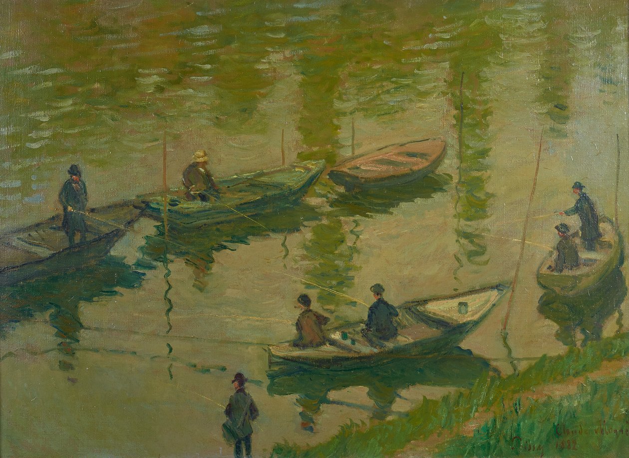 Angler on the Seine at Poissy by Claude Monet