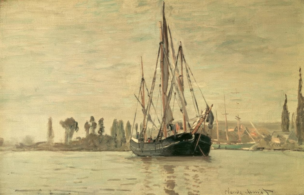 Chassemarée at Anchor (Rouen) by Claude Monet