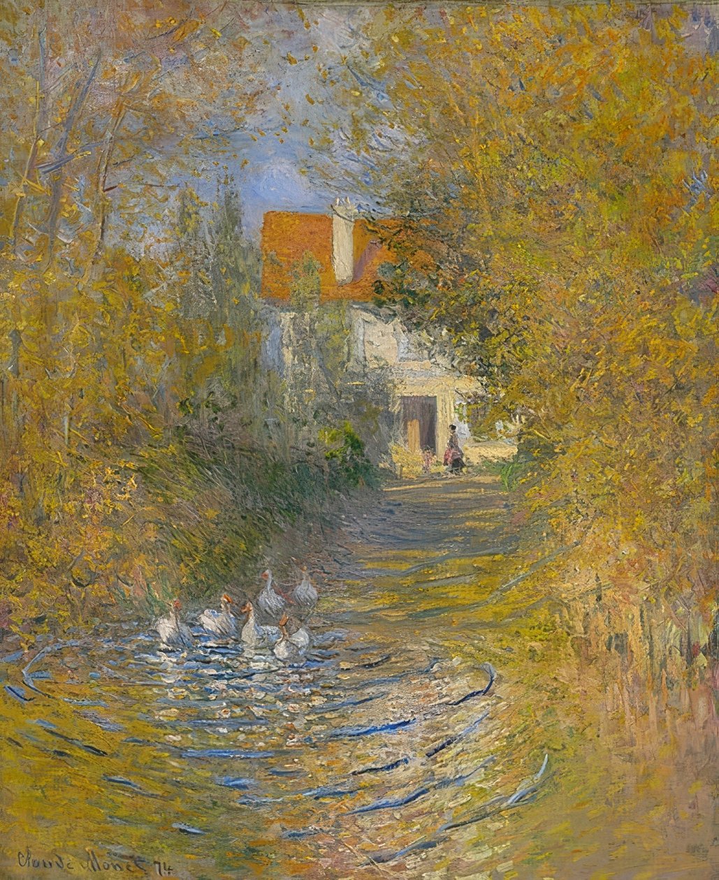 The Geese. 1874 by Claude Monet