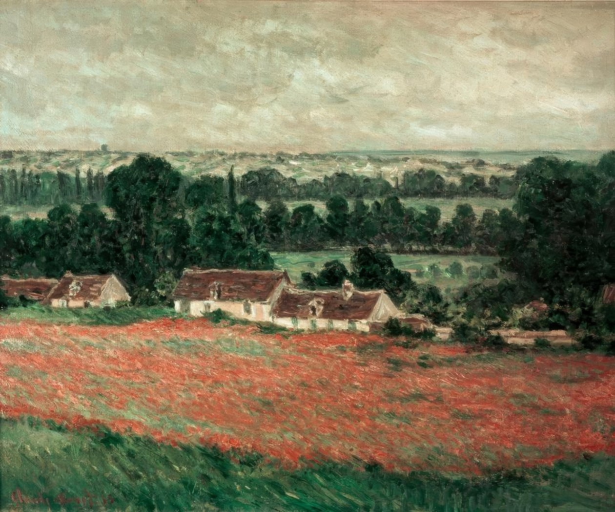 Field of Poppies, Giverny by Claude Monet