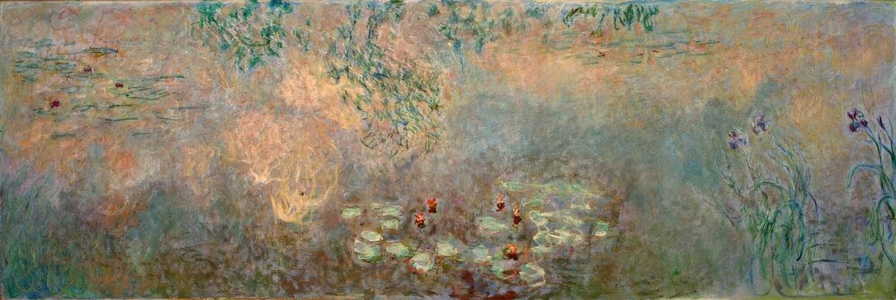The Water Lily Pond with Iris by Claude Monet