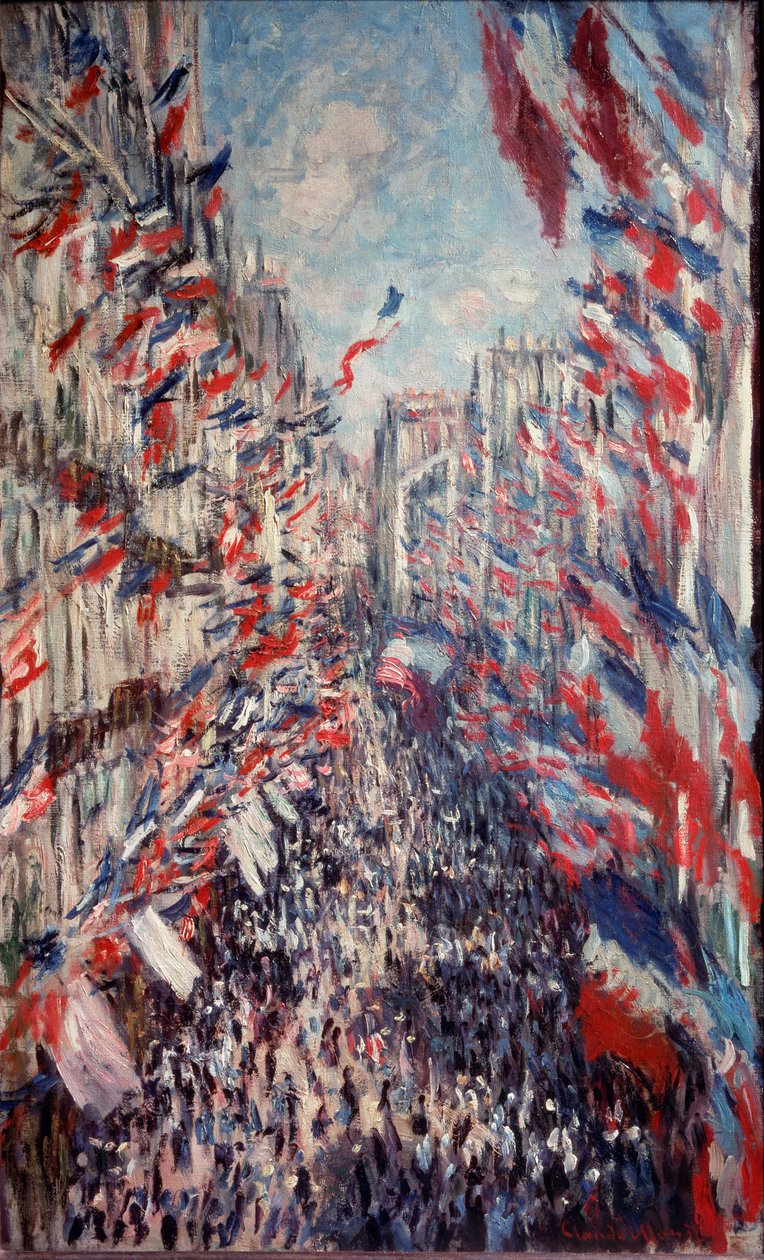 Rue Montorgueil in Paris by Claude Monet