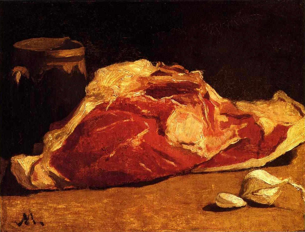 Still Life with Meat by Claude Monet