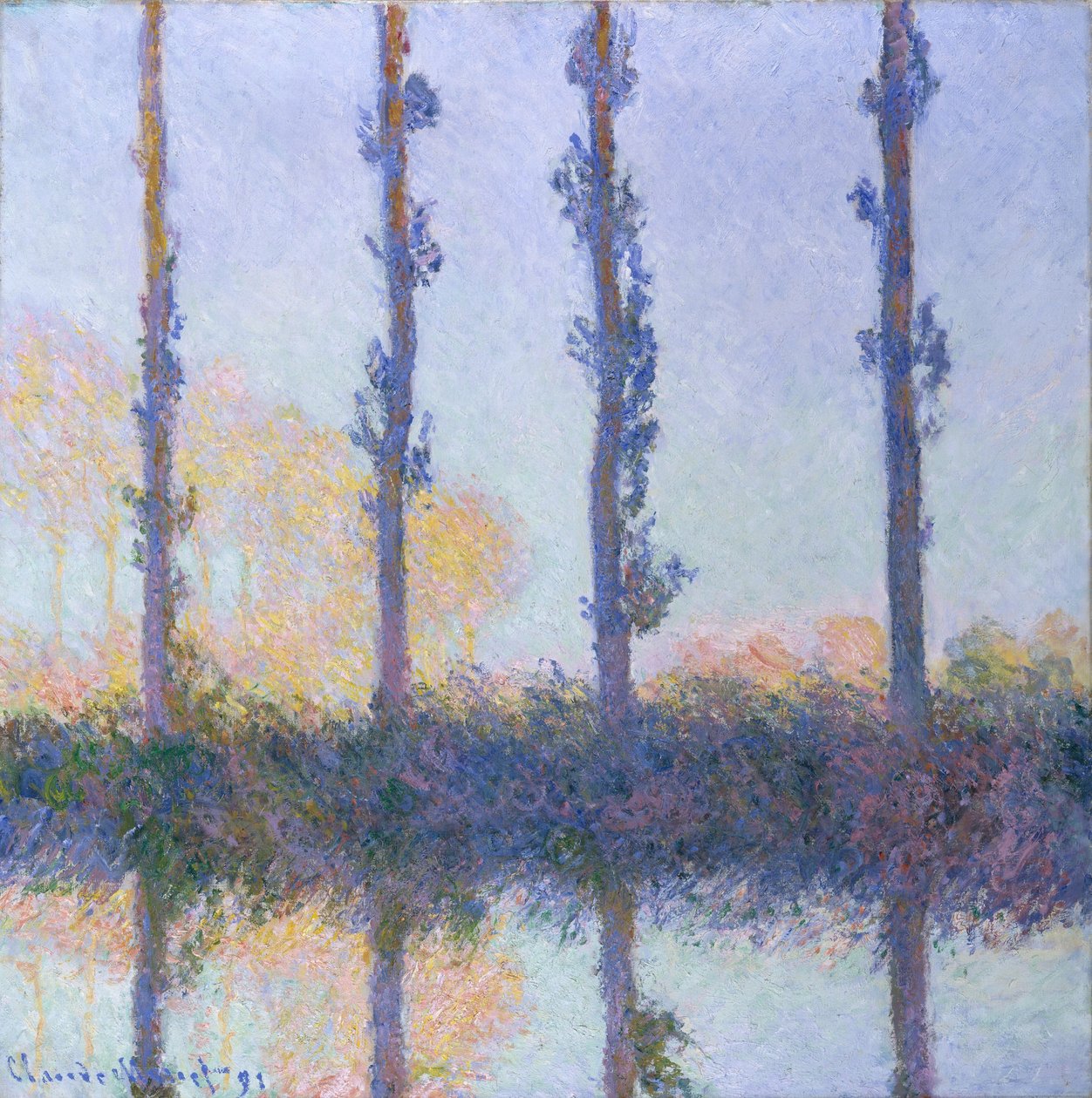 The Four Trees, 1891 by Claude Monet