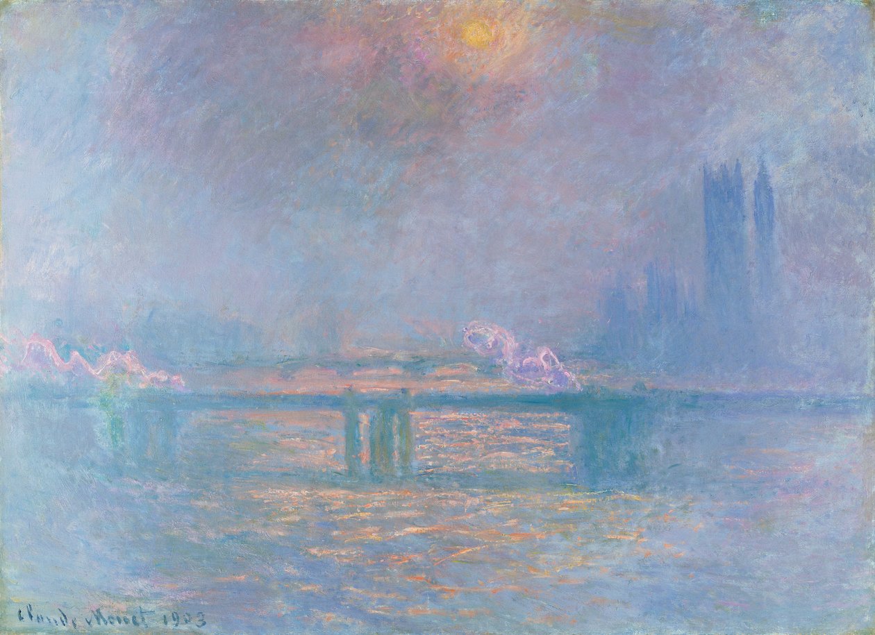 The Thames with Charing Cross Bridge by Claude Monet