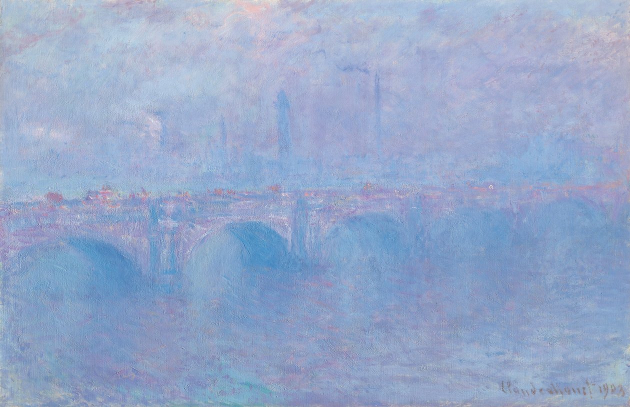 Waterloo Bridge, Effect of Fog by Claude Monet