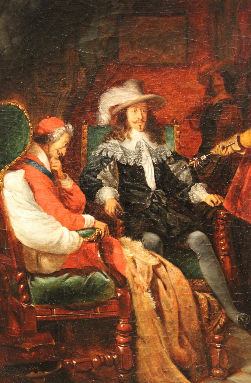 Cinq-Mars Returning His Sword to Louis XIII by Claudius Jacquand