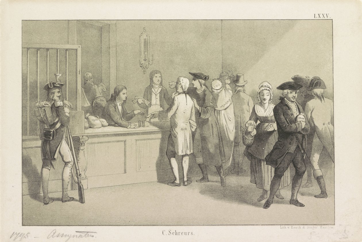 Payment of Assignats, 1795 by Clemens Prosper Schreurs