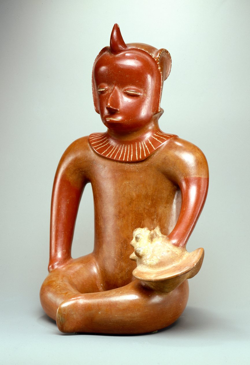 Seated chieftain by Colima Culture