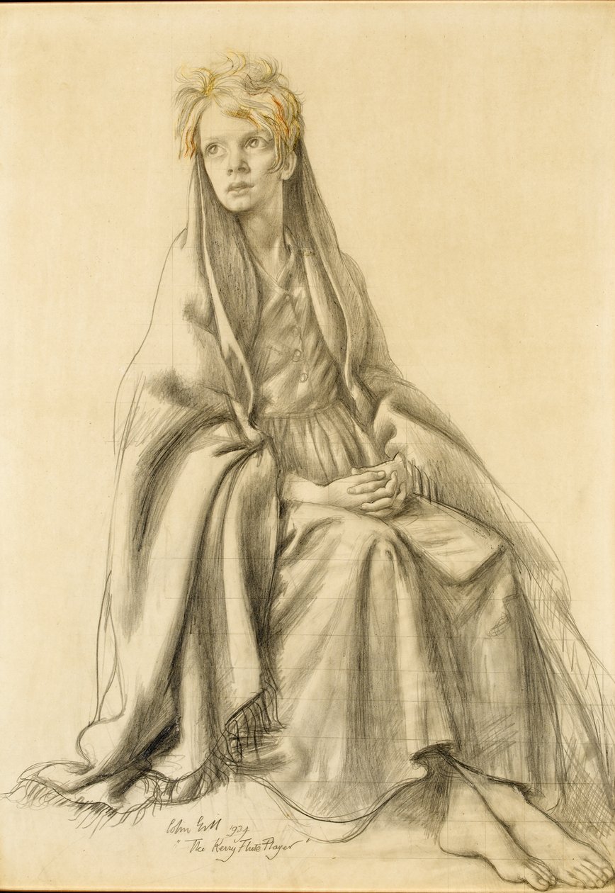 Study for The Kerry Flute Player by Colin Unwin Gill