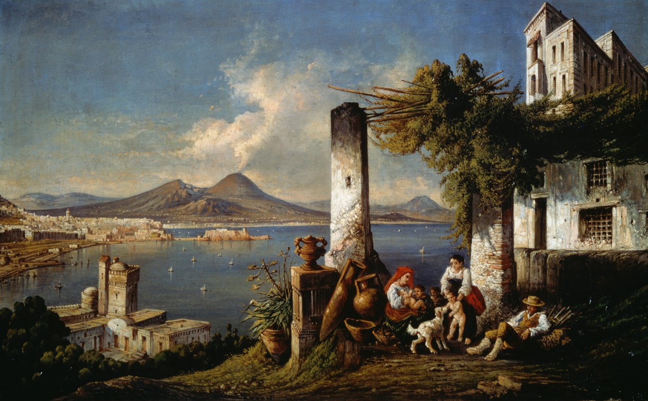 Naples seen from Posillipo by Consalvo Carelli