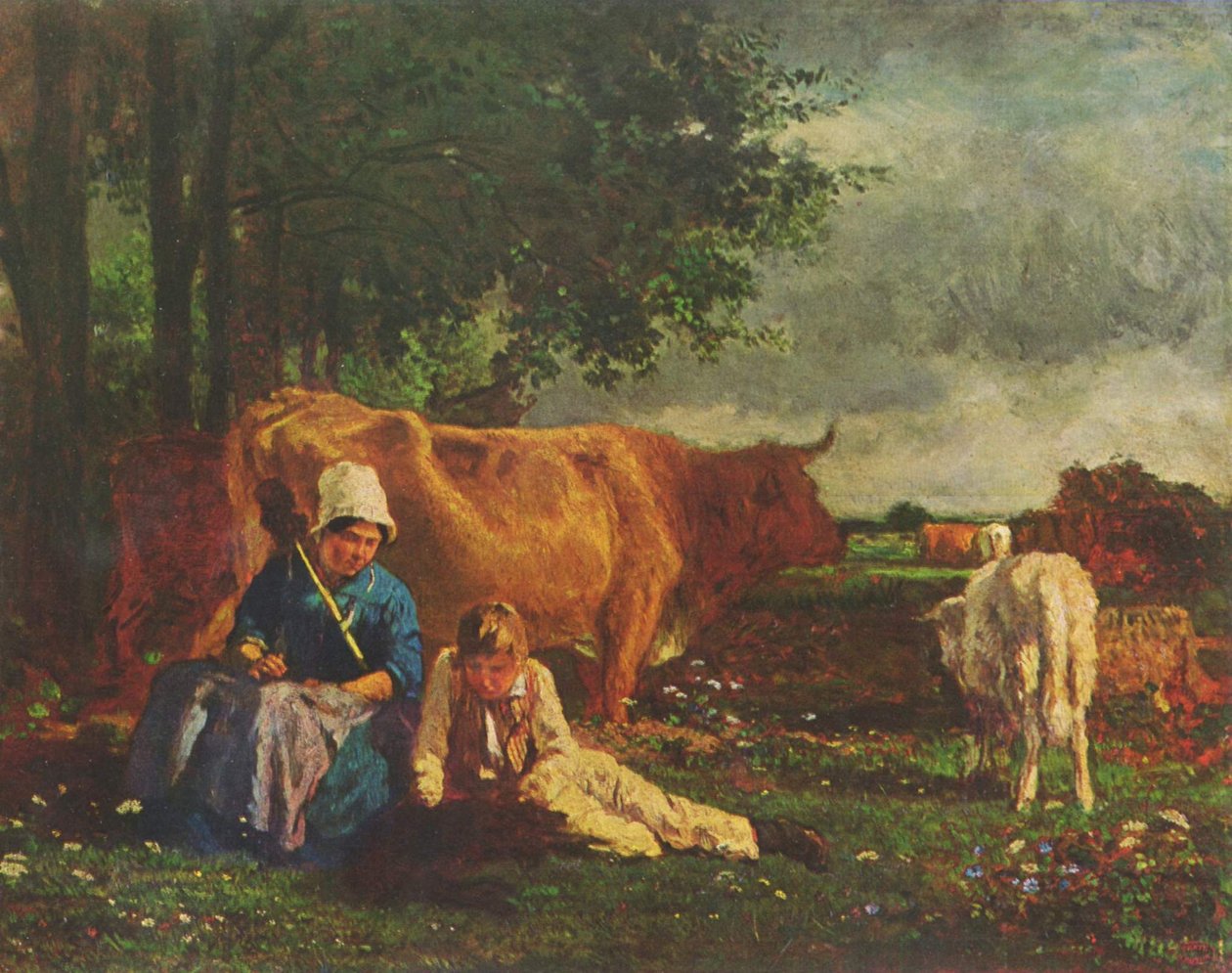 Shepherd Scene by Constant Troyon