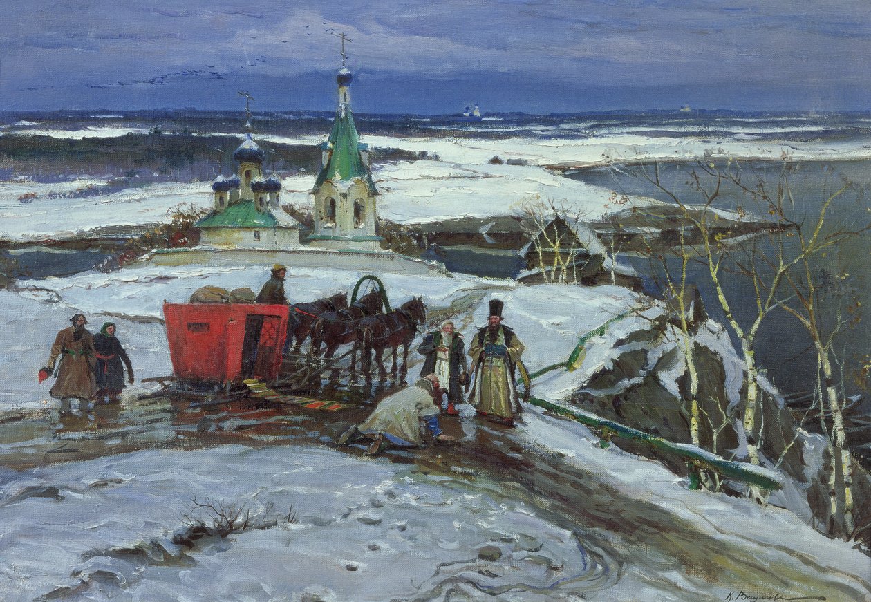 The Closed Sleigh by Constantin Alexandrovich Westchiloff