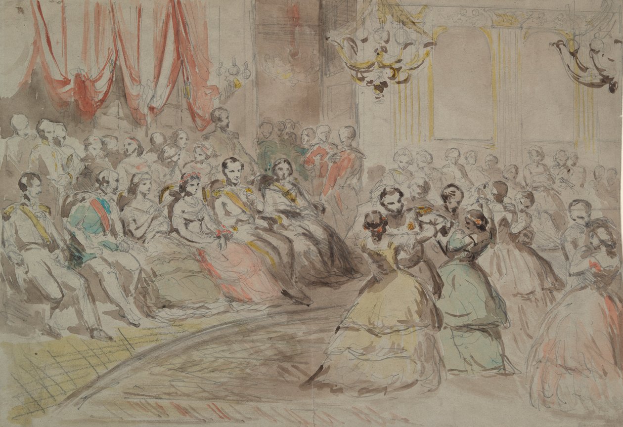 A State Ball, Presumably with Napoleon III by Constantin Guys