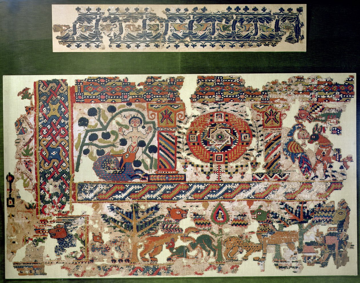 Fragment of Textile Depicting Jonah and the Whale by Coptic