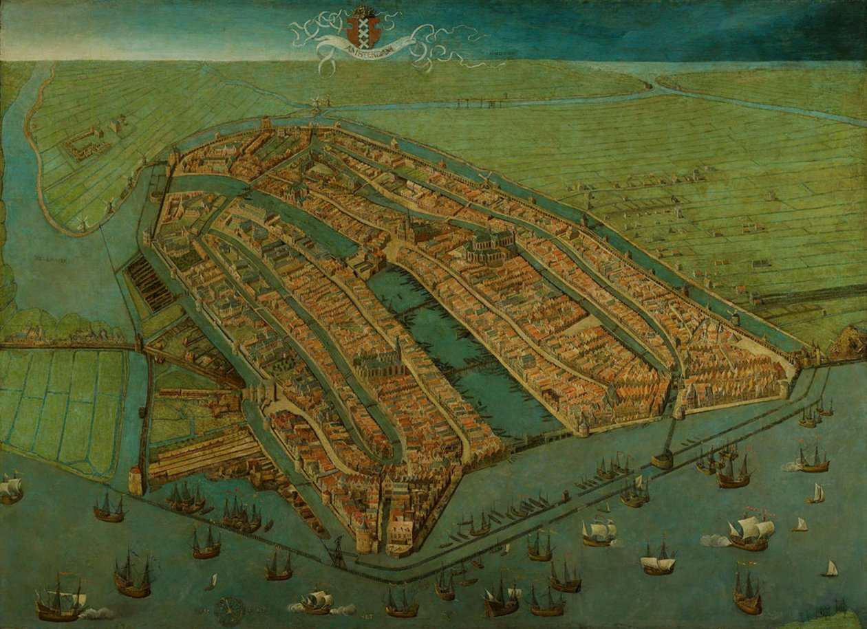 Bird’s-eye View of Amsterdam by Cornelis Anthonisz.